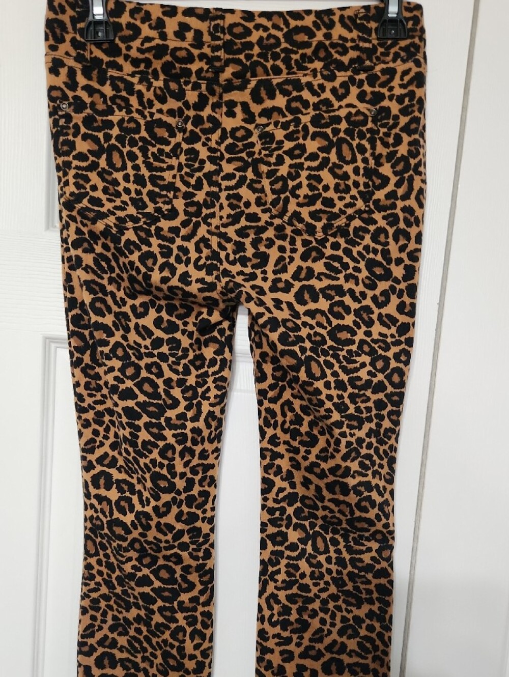 Time and Tru Leopard Print Jeggings - Black and Brown - Picture 4 of 5